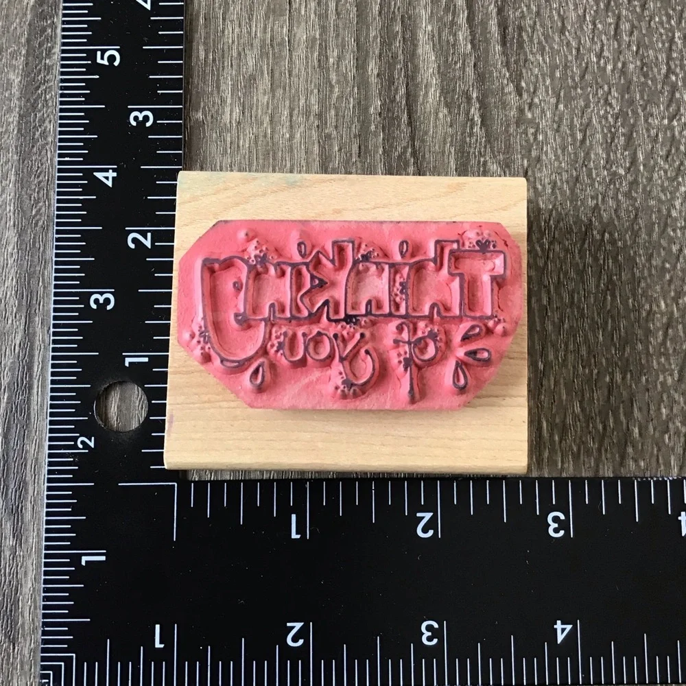 Wood Mounted Rubber Stamps Bundle of 9 Thank You Thinking of You